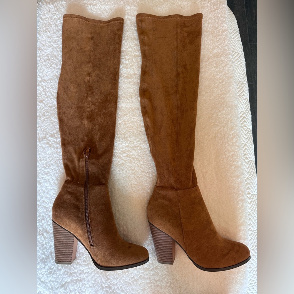 Chase + ChloeBrown Suede Over the Knee Boots Size 8.5 - from Vici